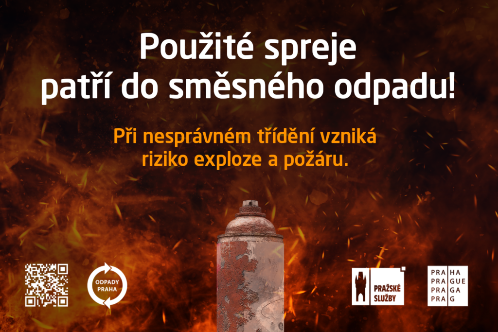 Použité spreje patří do směsného odpadu! Při nesprávném třídění vzniká riziko exploze a požáru