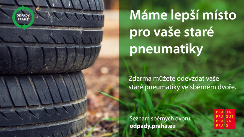 Objem odevzdaných pneumatik ve sběrných dvorech neustále roste, loni jich Pražané přivezli přes 600 tun